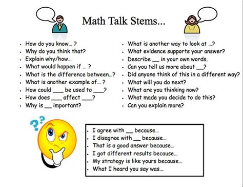 Here's a page with math talk stems. | Math Talk | Pinterest | The o'jays, Math and Science