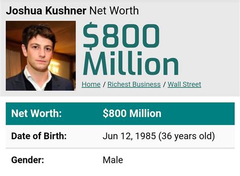 Joshua Kushner net Worth | Net worth, Joshua kushner, Joshua