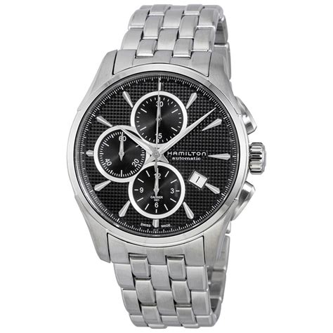 Hamilton Jazzmaster Chronograph Automatic Black Dial Men's Watch H32596131 - Jazzmaster ...