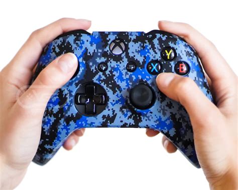 Blue Digital Camo - ProFlex® Xbox One silicone controller skin cover ...