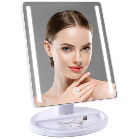 Onyx Professional LED Pro Freestanding Makeup Vanity Mirror, White - Walmart.com