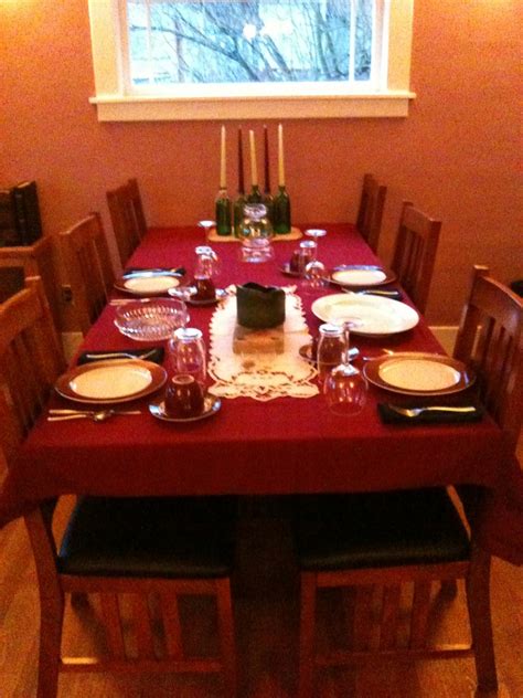 Table set for dinner with Ducky & Matty. Now time to prep … | Flickr