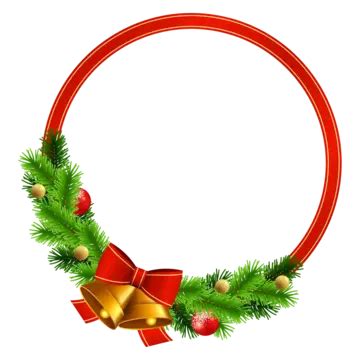 Christmas Round Border Design With Holy Decorations Vector, Holy ...