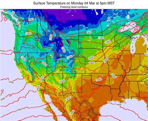 Colorado Surface Temperature on Sunday 23 May at 12am MDT