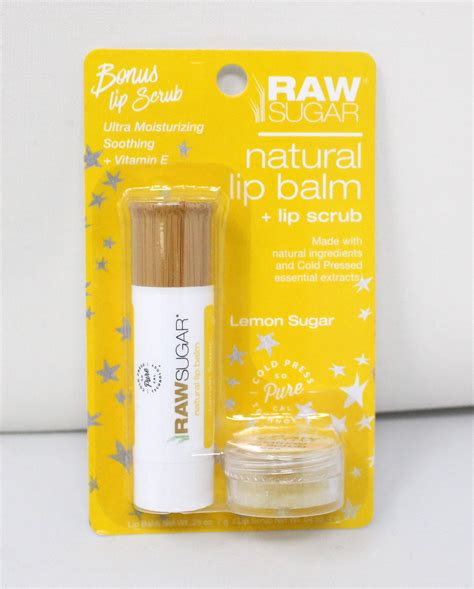 Raw Sugar Natural Lip Balm + Lip Scrub Lemon Sugar Set - Walmart.com ...