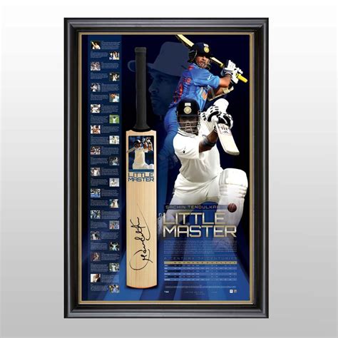 Sachin Tendulkar- Signed & Framed Limited Edition 'The Little Master' Retirement Cricket Bat ...