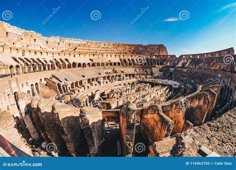 Inside the Roman Colosseum in Rome, Italy Panoramic View Editorial ...