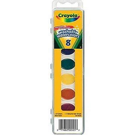 Crayola Watercolor Paints Washable 8 Primary Colors, Pack Of 2 ...