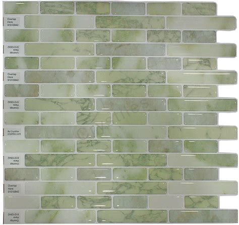 Crystiles 10 in. x 10 in. Peel and Stick Vinyl Wall Tile Backsplash (6-Pack) - Walmart.com