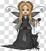 Free download | Dark fairy, gold-haired fairy wearing gray dress graphic art transparent ...