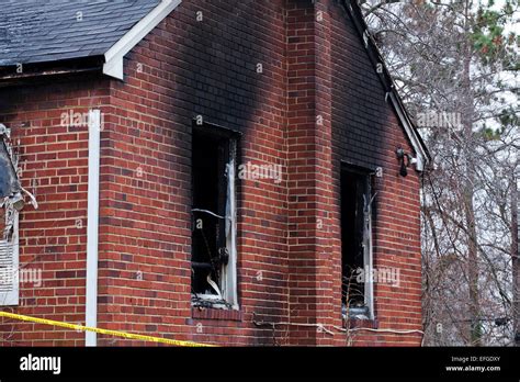 House fire damage - USA Stock Photo - Alamy