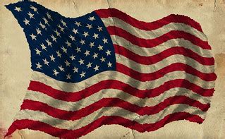 Patriotic Old Worn Waving American Flag, Ragged Old Flag, … | Flickr