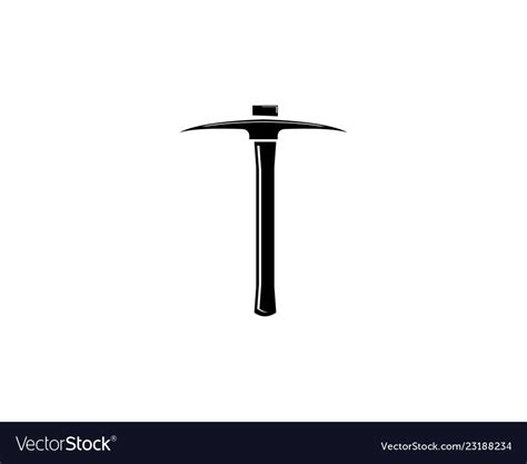 Pickaxe logo mining equipment Royalty Free Vector Image