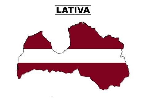 Premium Vector | Latvia vector flag map