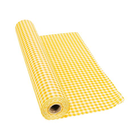 Yellow Gingham Tablecloth Roll - 1 Piece - Walmart.com - Walmart.com