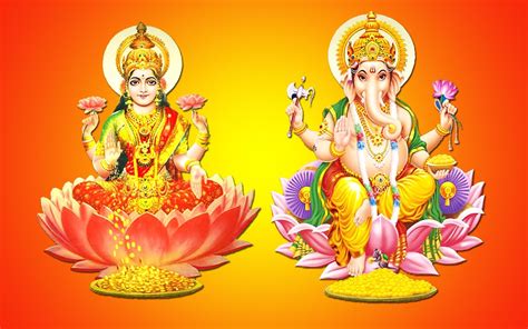 Laxmi Devi Hd Wallpaper - Laxmi And Ganesh Ji (#766782) - HD Wallpaper & Backgrounds Download