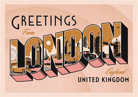 Greetings from ... Retro Postcard Style Prints on Behance | Postcards inspiration, Postcard ...