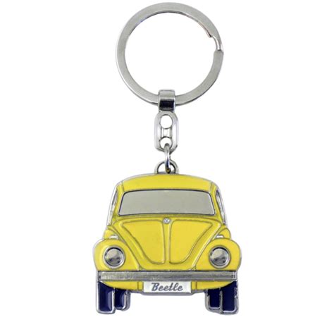 Volkswagen VW Beetle sleutelhanger in doosje geel - RockArt Shop