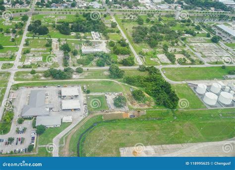 Aerial view of tampa city stock image. Image of community - 118995625