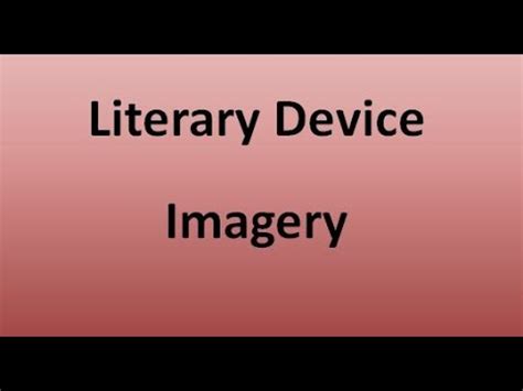 Imagery (Literary Device) - YouTube