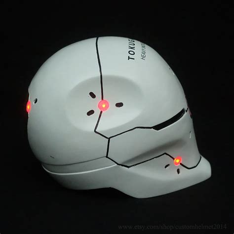 Custom LED Metal Gear Solid Gray Fox Helmet Mask Halloween | Etsy