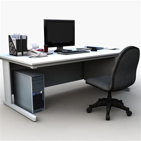 3D office desk model - TurboSquid 1509600