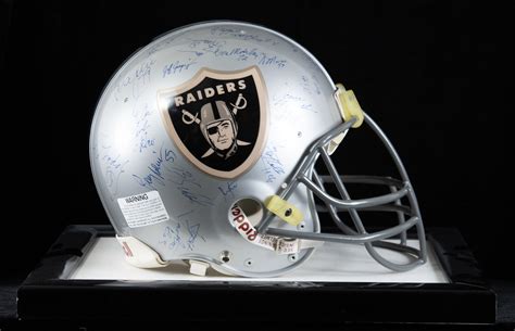 The Los Angeles Raiders - Football Helmet Signed Circa 1991 with co ...