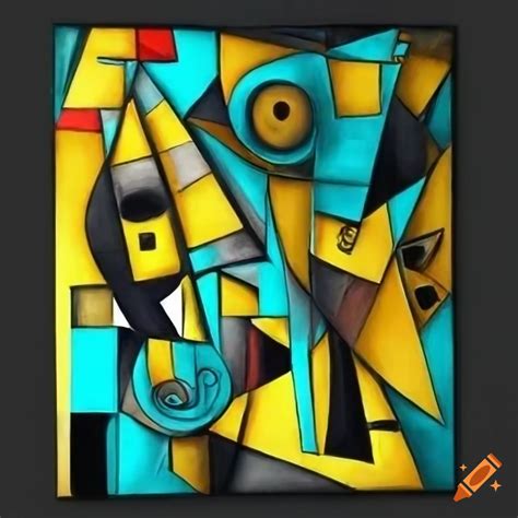 Black and white surrealist cubist artwork on Craiyon