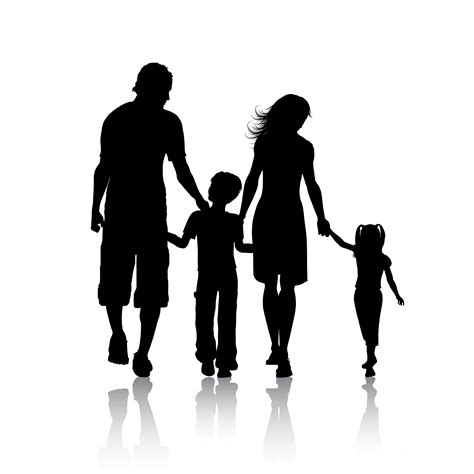 Silhouette of a family 267083 Vector Art at Vecteezy