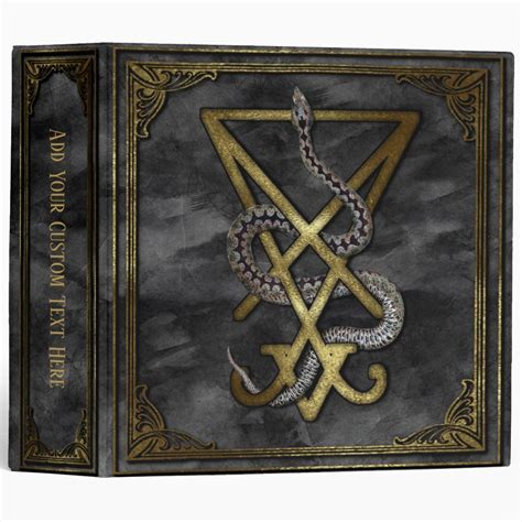 Golden Lucifer Serpent Sigil Occult Grimoire 3 Ring Binder | Zazzle | Grimoire, Book of shadows ...