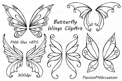 Butterfly Wings Clipart By PassionPNGcreation | TheHungryJPEG