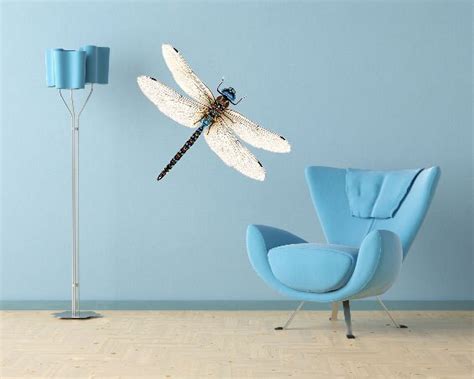 Dragonfly Wall Decal, Dragonfly Sticker, Blue Dragonfly, Removable Wall Decal, Vinyl Wall Decal ...