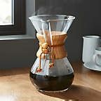 Chemex 6-Cup Glass Pour-Over Coffee Maker with Natural Wood Collar + Reviews | Crate & Barrel Canada