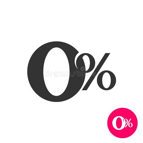 Zero Percent Sign Icon. Zero Credit Symbol. Stock Vector - Illustration ...