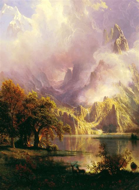 Albert Bierstadt. Detail from Rocky Mountain Landscape, 1870. | Art ...