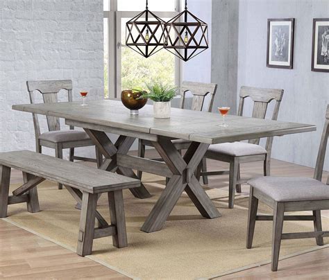 Graystone Trestle Dining Table by ECI Furniture, 1 Review(s) | FurniturePick