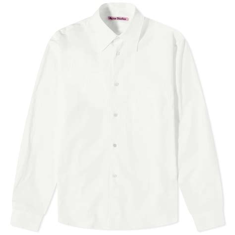 Acne Studios Sale Poplin Pink Label Shirt Pale Green | END.