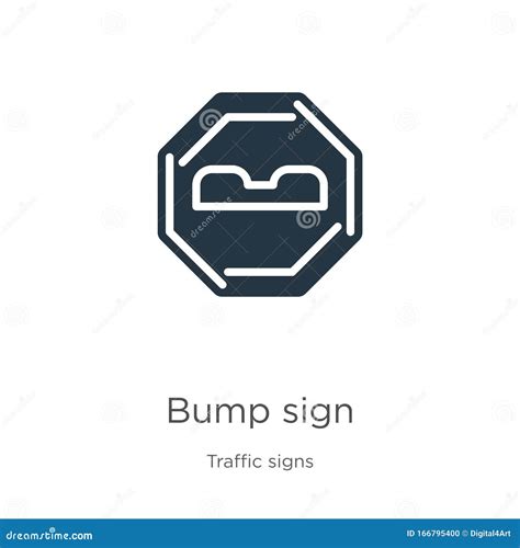 Bump Sign Icon Vector. Trendy Flat Bump Sign Icon from Traffic Signs Collection Isolated on ...