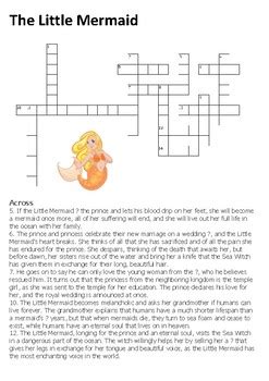 The Little Mermaid Crossword by Steven's Social Studies | TPT