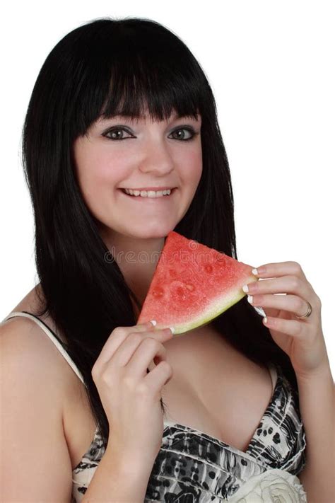 Girl Holdign Cantaloupe Slice Stock Photo - Image of cute, smile: 17790822