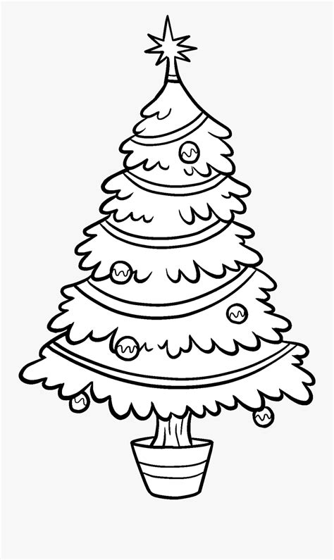 Christmas Tree Outline Clipart Black And White - Tree Christmas Clipart Clip Outline Blank ...