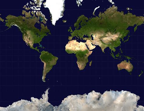 Large satellite map of the World. Large satellite World map | Vidiani.com | Maps of all ...