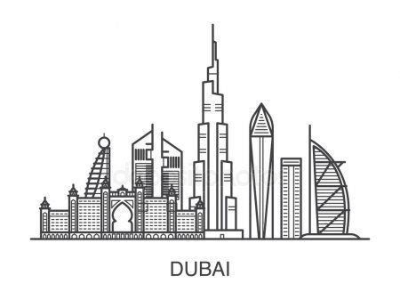 Dubai city illustration | Ilustração da cidade, Cidade de dubai, Cidade ...