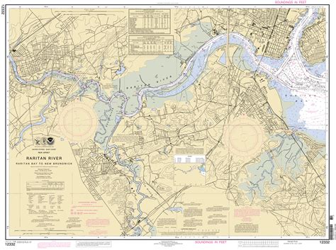 RARITAN RIVER RARITAN BAY TO NEW BRUNSWICK nautical chart - ΝΟΑΑ Charts ...