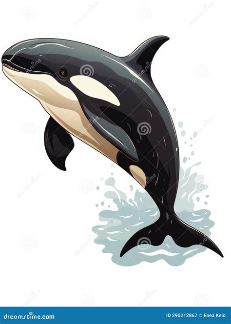 Silhouette of a cute whale stock illustration. Illustration of manate ...