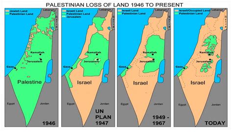 Palestine map 2023, flag and area before and after 1948 and 1967