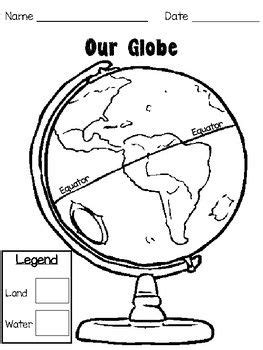 Label a Globe Worksheet | Kindergarten worksheets, Math review ...