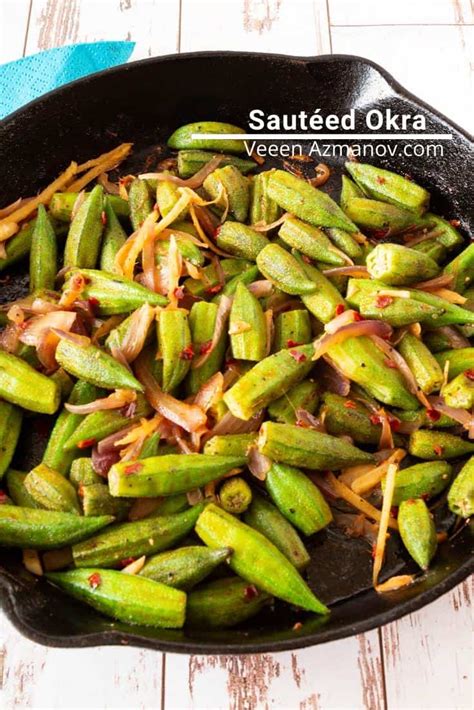 Sauteed Okra - Veena Azmanov