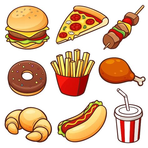 Premium Vector | Food set