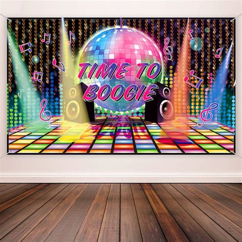 Buy 70s Theme Party Decorations Disco Backdrop Banner 60's 70's 80's Photo Booth Backdrop Wall ...